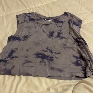 Tie-Dye Sleeveless Top - lavender & purple - size M